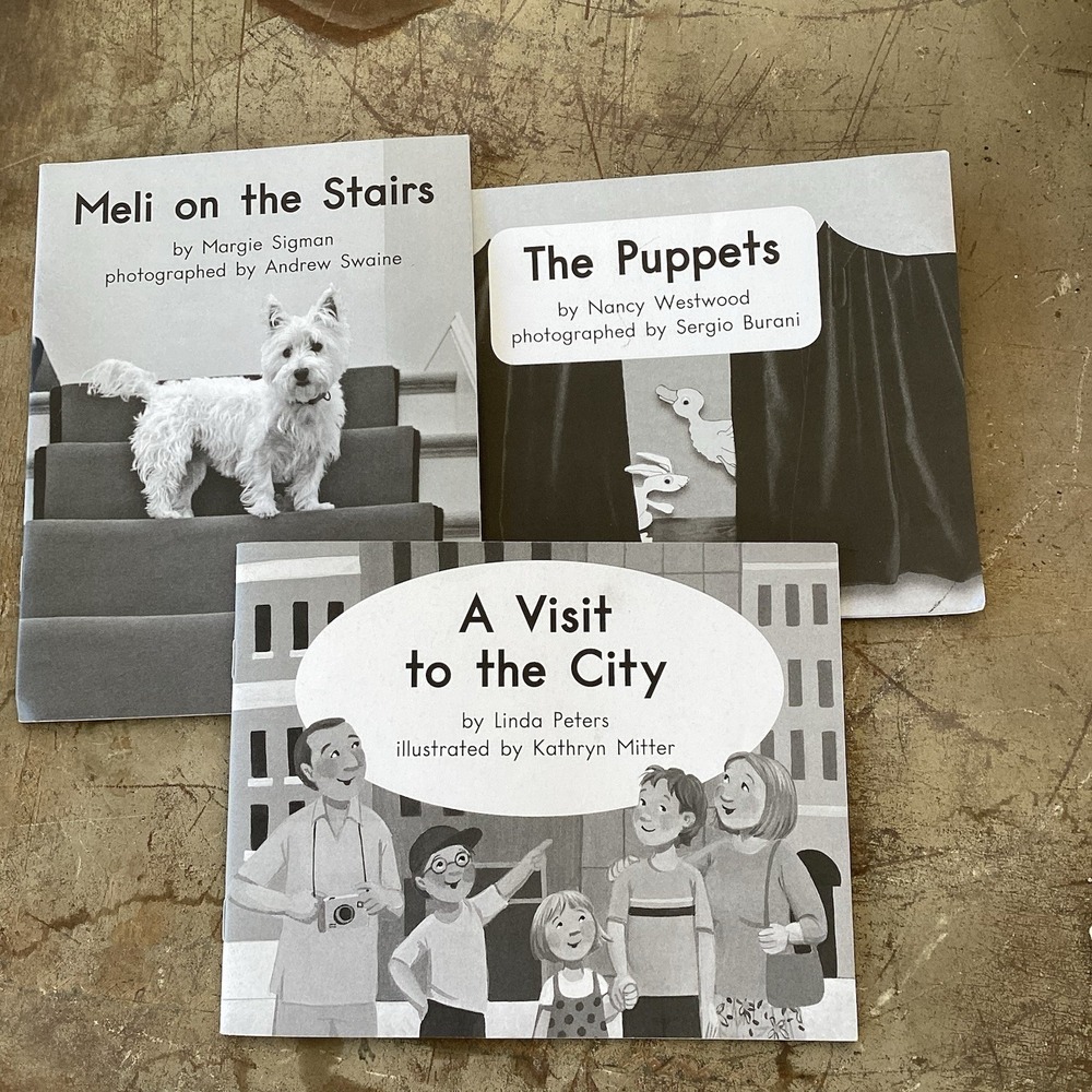 Meli on the Stairs The Puppets A Visit To The City Lot Of 3 B&W Books